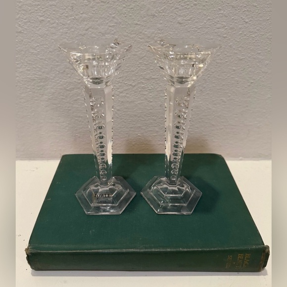 Vintage Towle Lead Crystal Candlestick Holders Made in Austria (Pair) - Picture 1 of 9